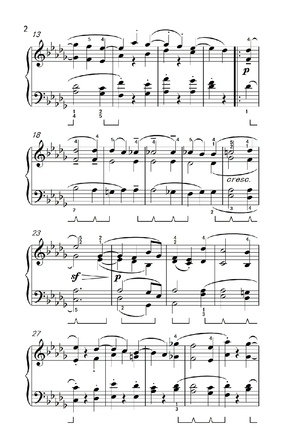 第十四号钢琴奏鸣曲（月光） 行板