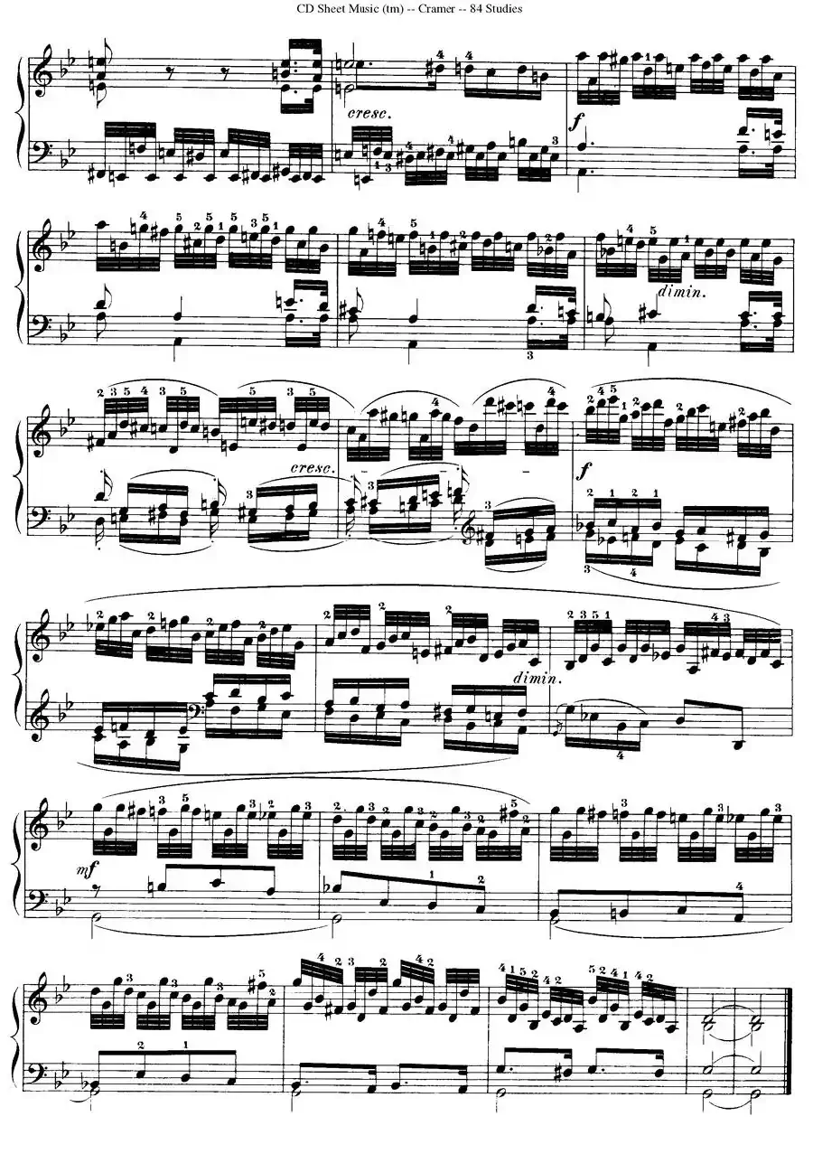 Cramer - 84 exercices（71—75）（克拉莫84首钢琴练习曲）