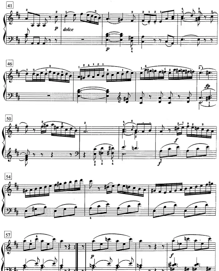钢琴教程第七级 大型乐曲（D大调奏鸣曲 K.576）