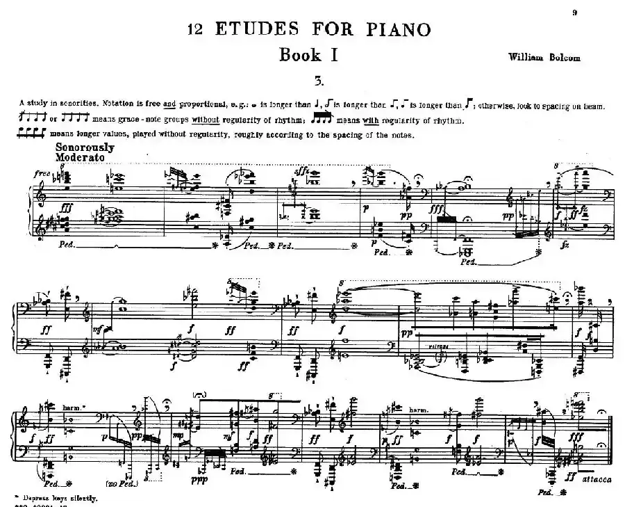 12 Etudes for Piano（博尔科姆12首钢琴练习曲·3）