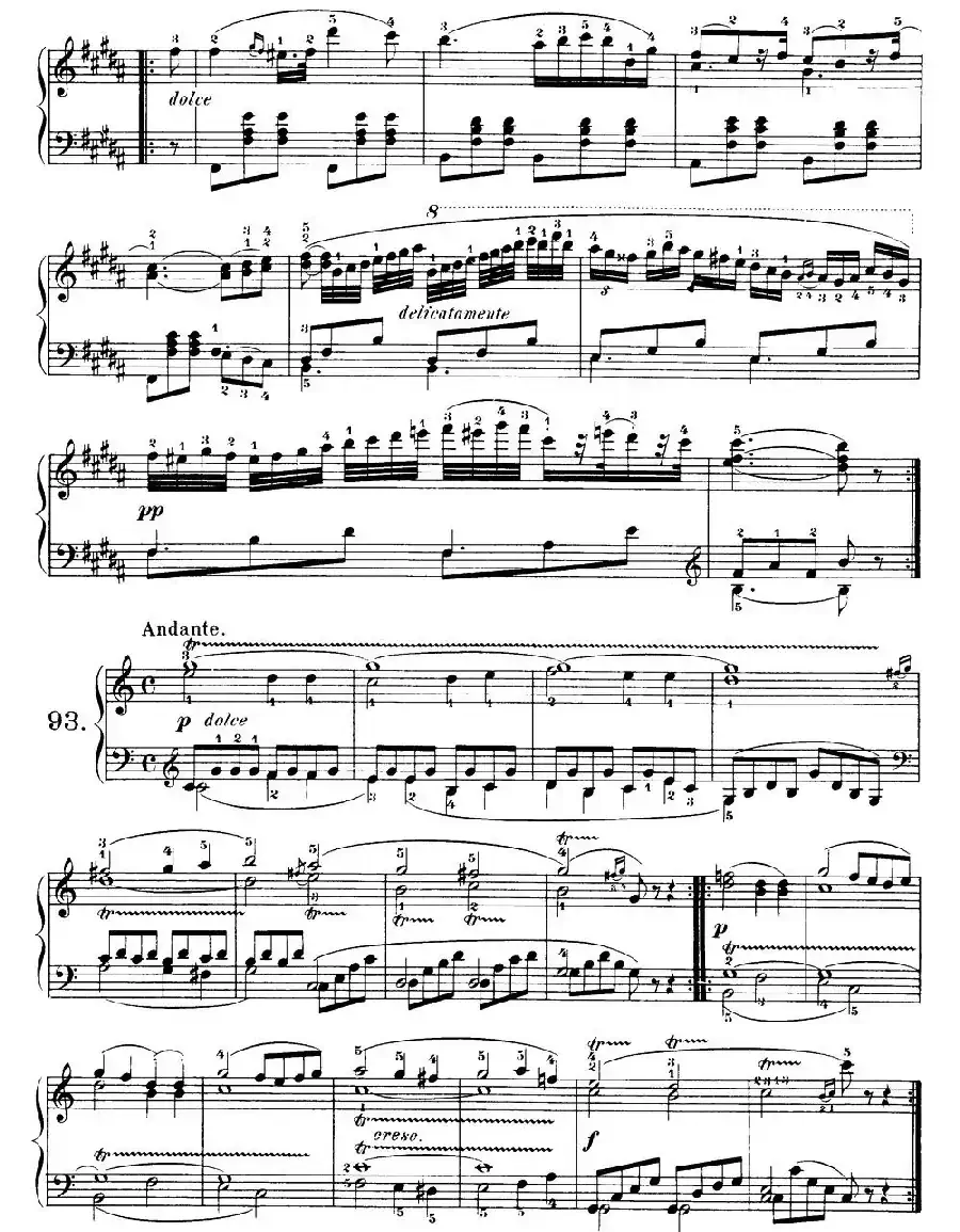 One Hundred and Ten Easy and Progressive Exercises Op.453（车尔尼110首简易练习曲 90——100）