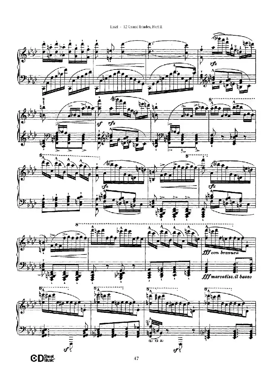 12 Grand Etudes S.137（12首华丽的练习曲·10）