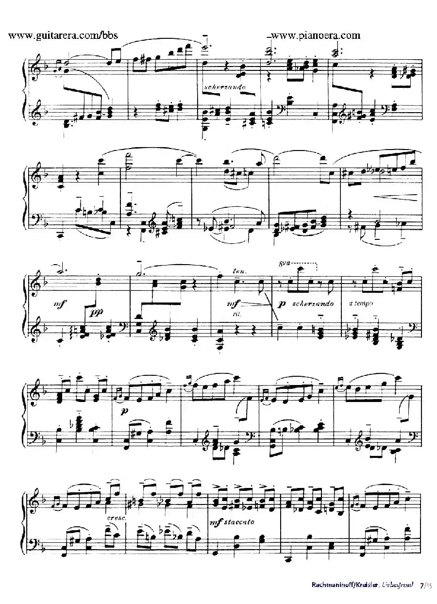 Liebesfreud（爱的喜悦）（钢琴独奏版）