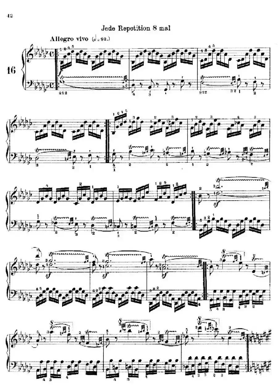 School of the Virtuoso Op.365（60首钢琴高级练习曲·16）