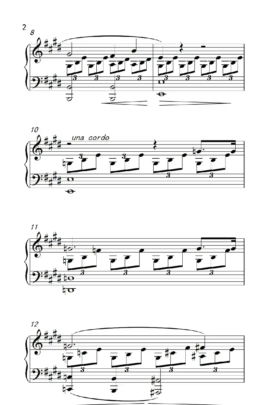 ”月光“奏鸣曲第一乐章