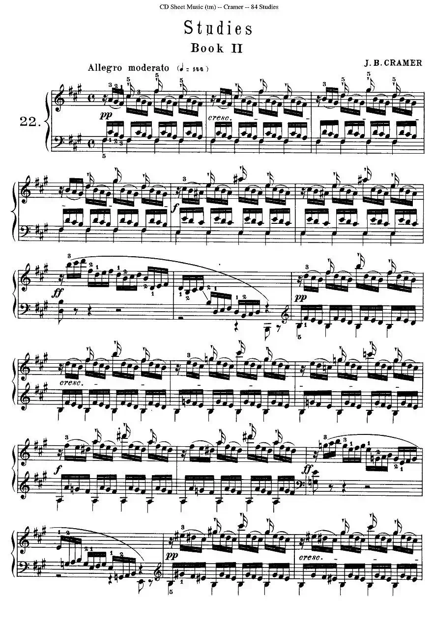 Cramer - 84 exercices（21—25）（克拉莫84首钢琴练习曲）