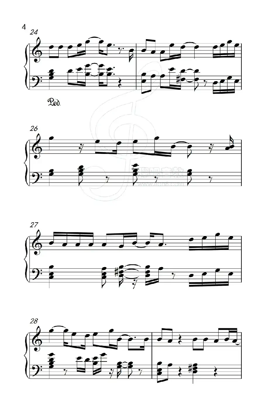 吻别（《弹吧音教》制谱版）