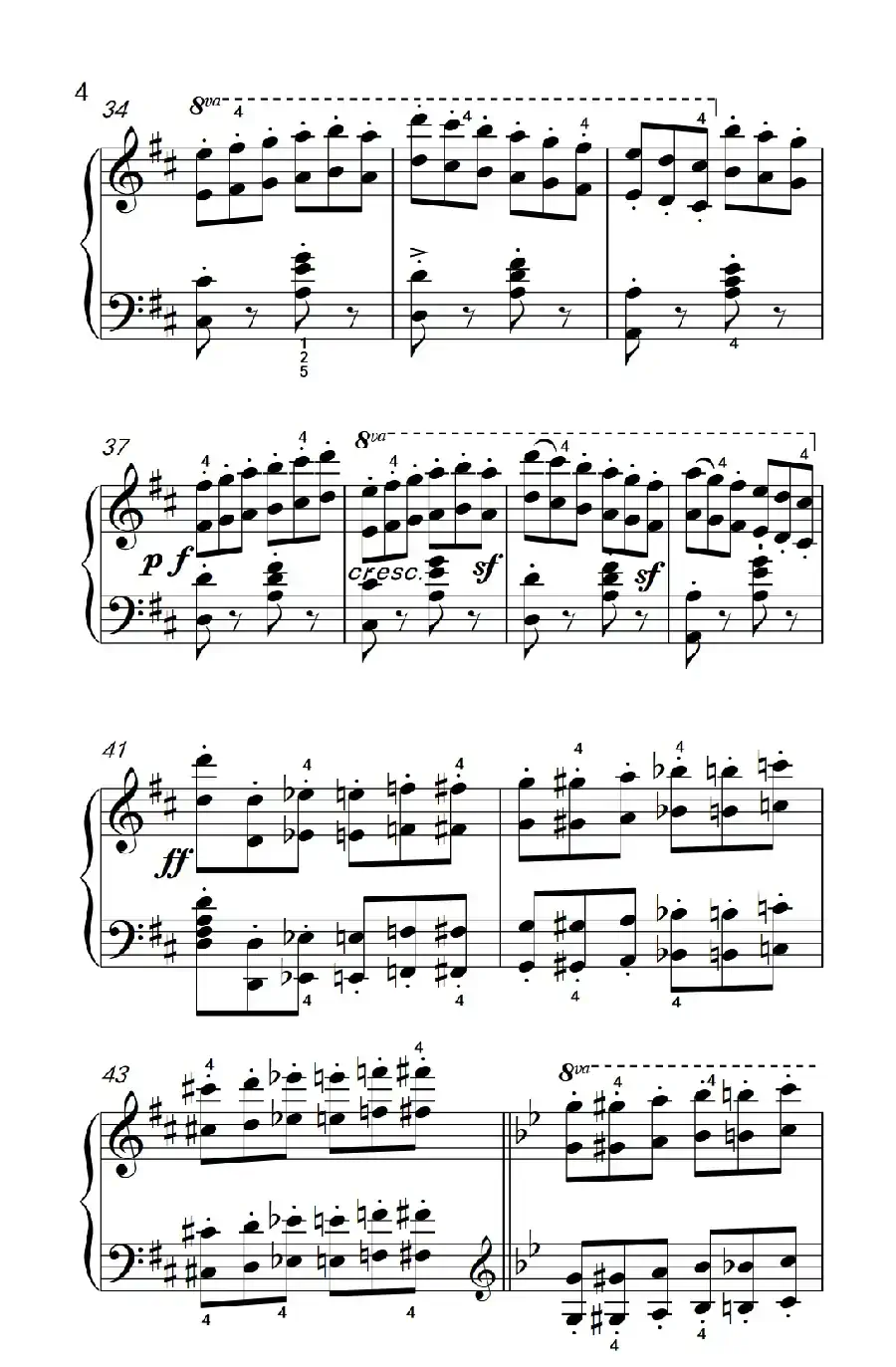 车尔尼钢琴八度练习曲 553（5）