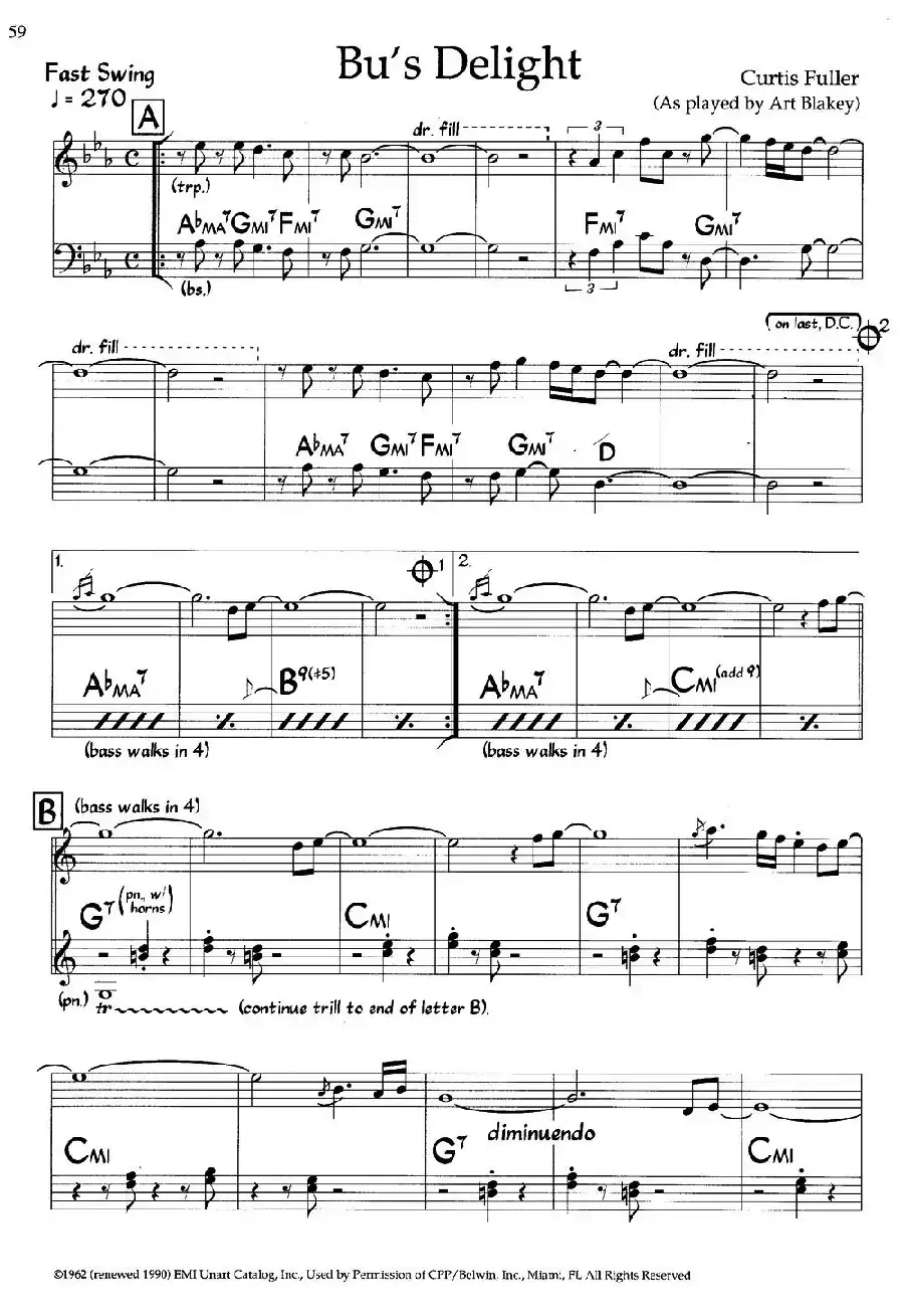 Bu's Delight（爵士钢琴曲）