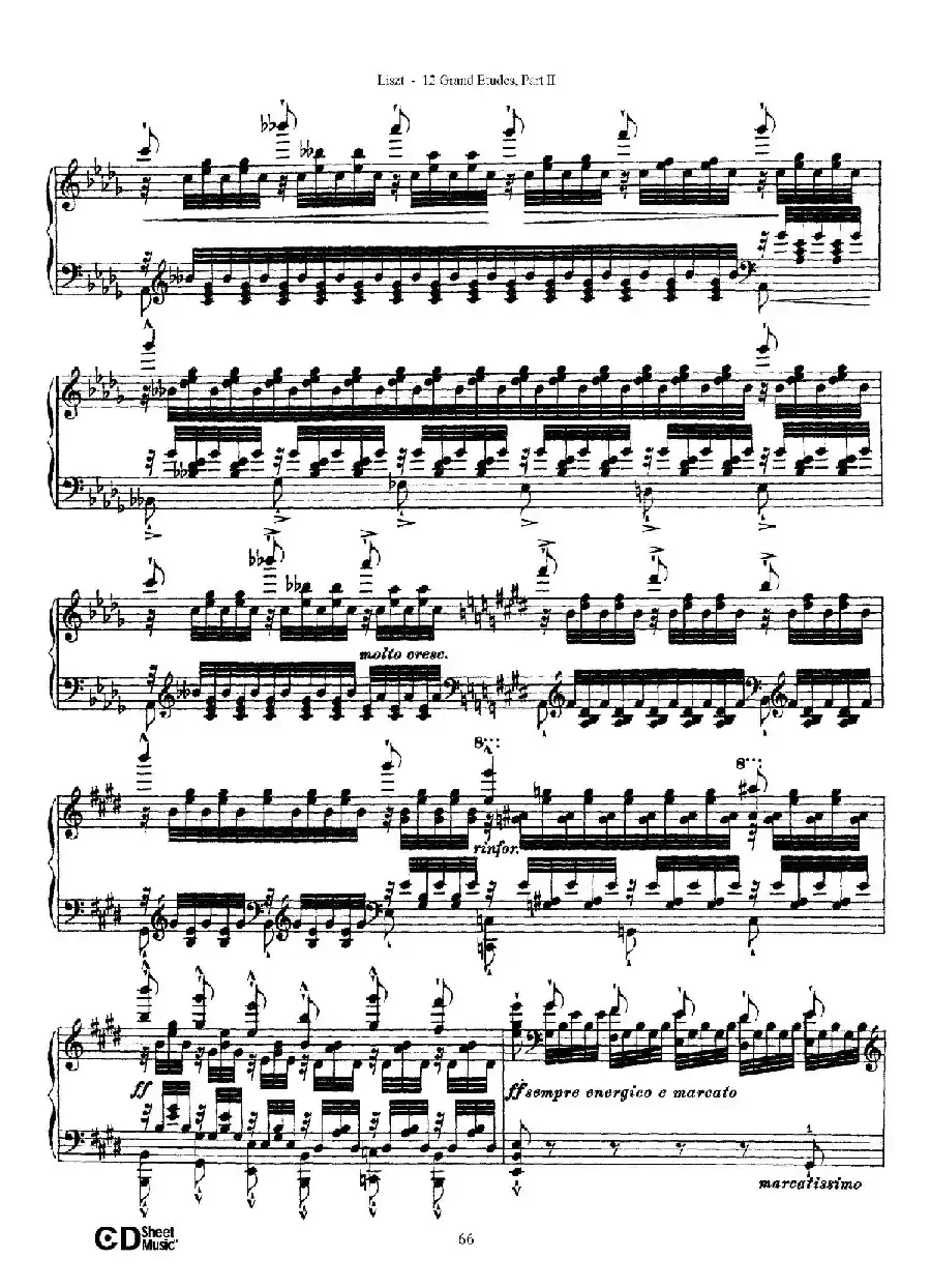 12 Grand Etudes S.137（12首华丽的练习曲·12）