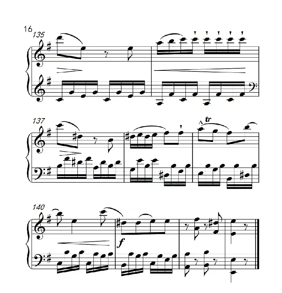 第六级A组 奏鸣曲(中国音乐学院钢琴考级作品1~6级)