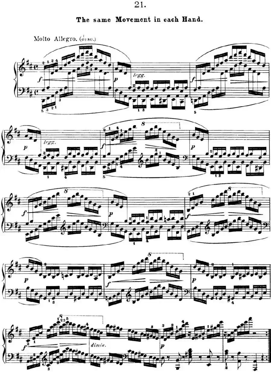 50首车尔尼Op.740钢琴手指灵巧技术练习曲（NO.21）