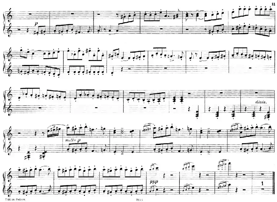 Deux Morceaux Pour Quatre Mains Op.43（2首四手联弹小品·1）