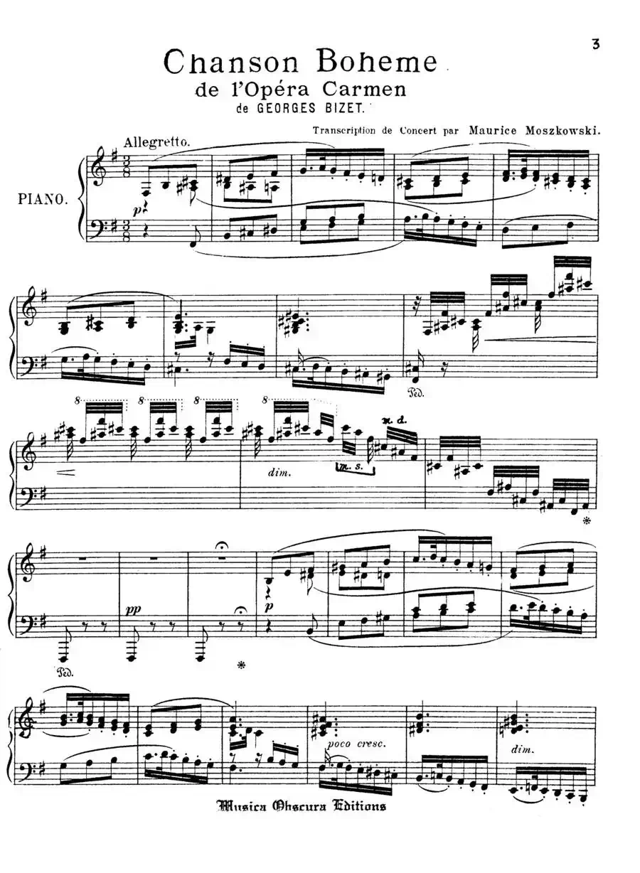 Chanson Boheme from Carmen（波希米亚之歌）