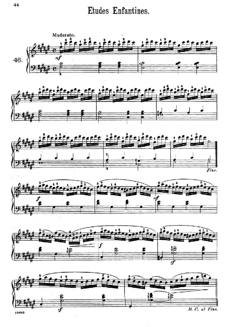Etudes Enfantines Op.37（儿童钢琴练习曲 第46——50首）