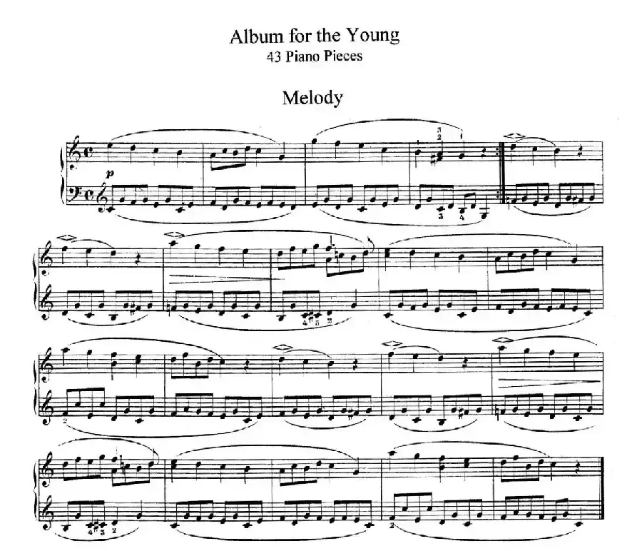 Album für die Jugend Op.68（儿童钢琴曲集·1. 旋律 Melodie ）