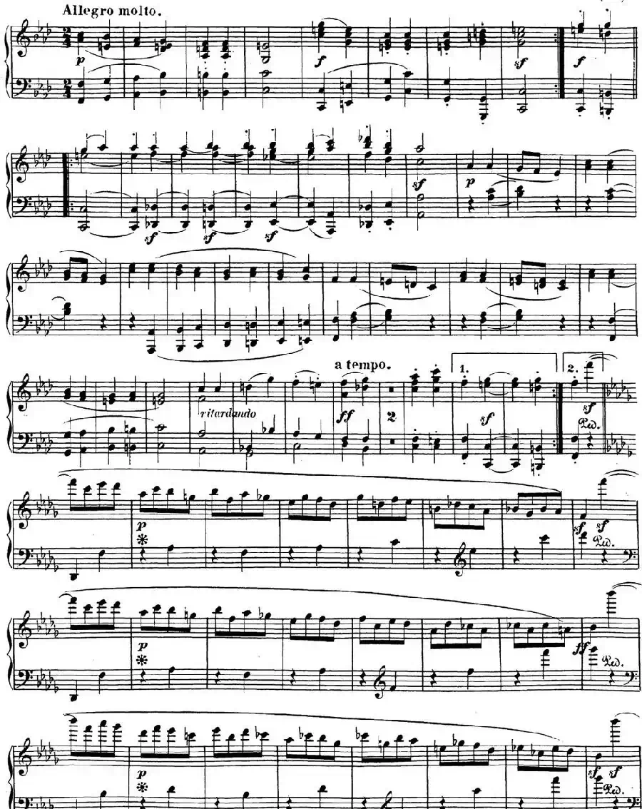 贝多芬钢琴奏鸣曲31 降A大调 Op.110 A-flat major