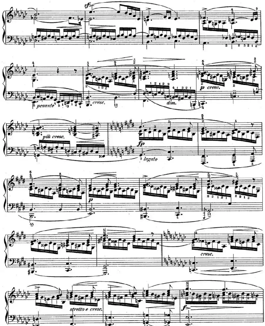 肖邦练习曲6 Op.10 No.6 降e小调 Eb minor