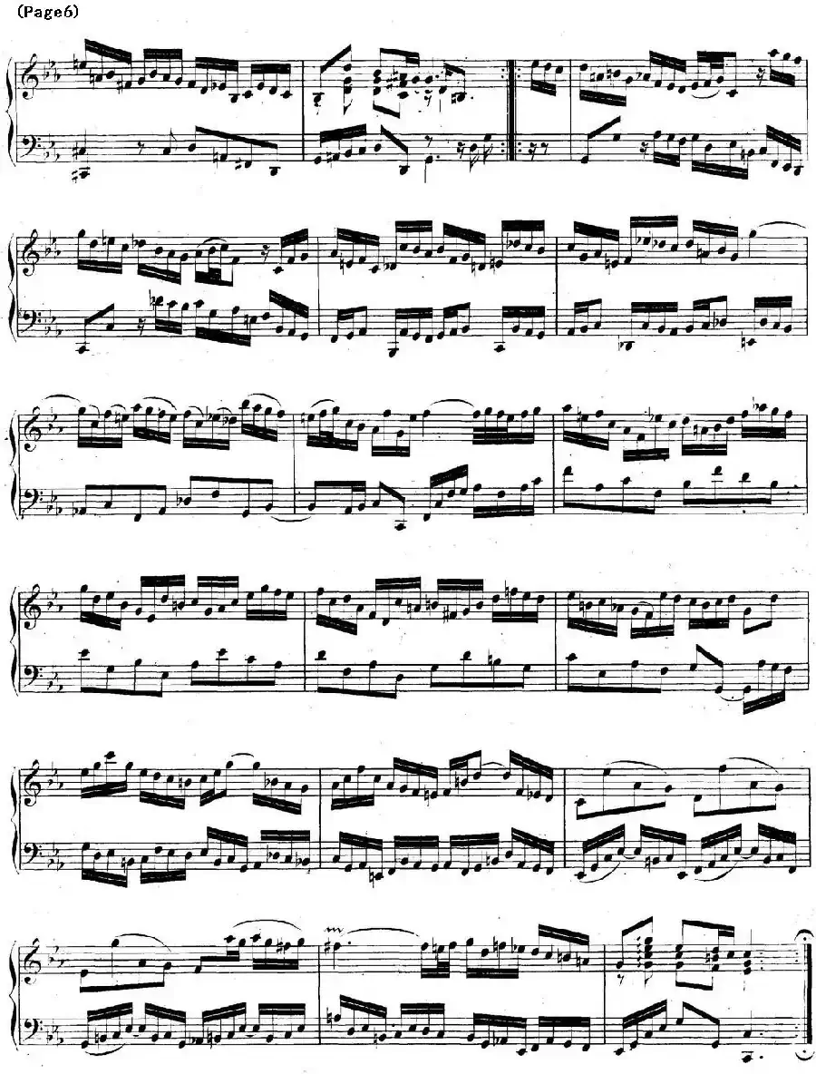 帕蒂塔6首德国组曲（No.2 c小调 巴赫 Partita c Minor BWV 826）