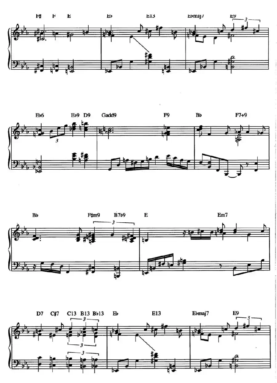 Lush Life（爵士钢琴酒吧独奏钢琴谱）