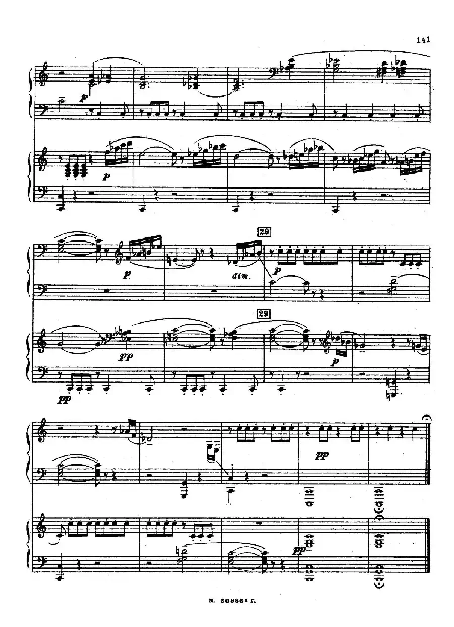 交响舞曲 Symphonic Dance Op.45（双钢琴）