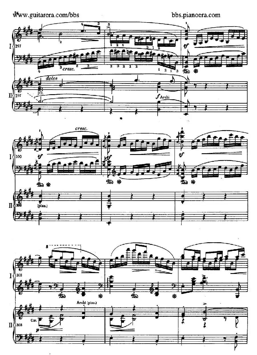 e小调第一钢琴协奏曲 Op.11（双钢琴版·第一乐章）