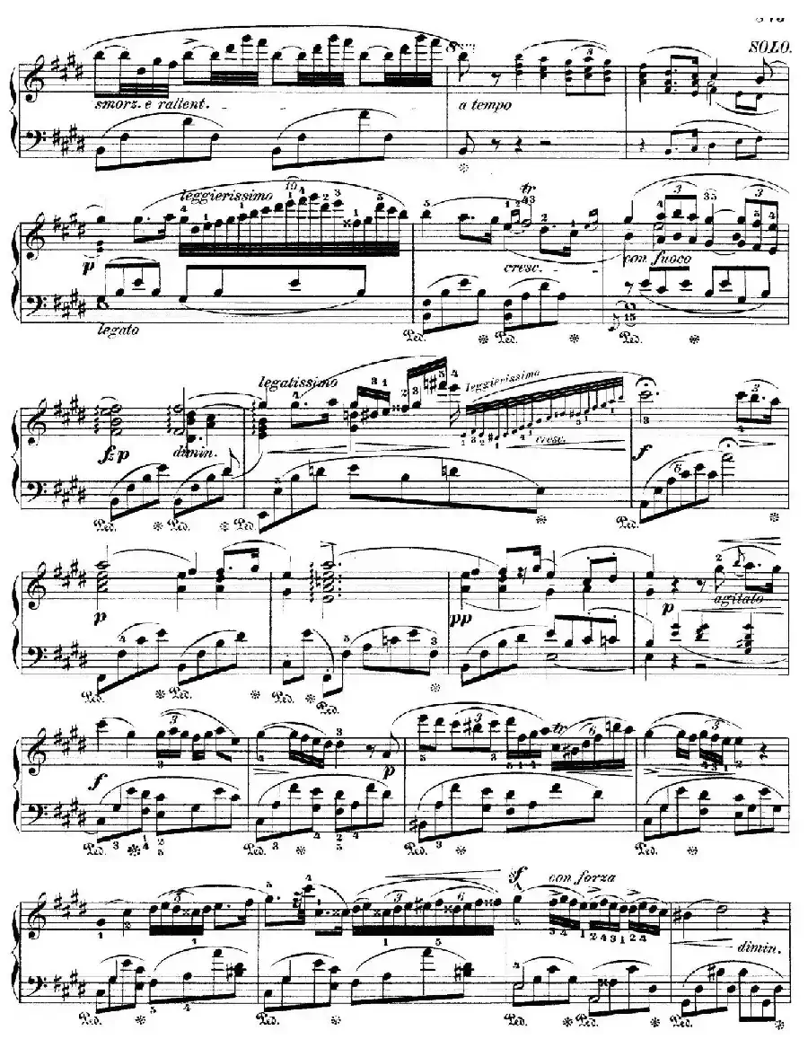 e小调第一钢琴协奏曲 Op.11（钢琴独奏版·第二乐章）
