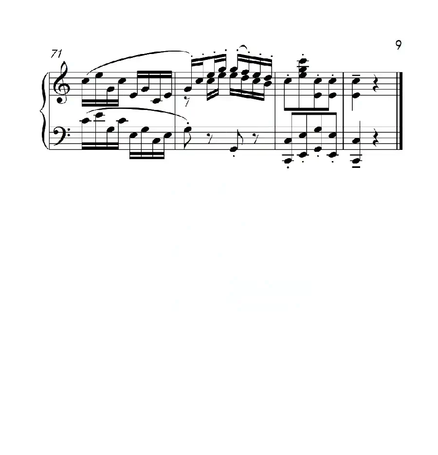 第六级B组 C大调奏鸣曲(中国音乐学院钢琴考级作品1~6级)