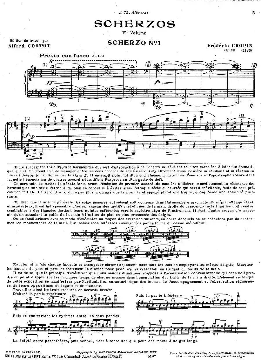 Scherzo No.1 in b Minor Op.20（b小调第一谐谑曲）