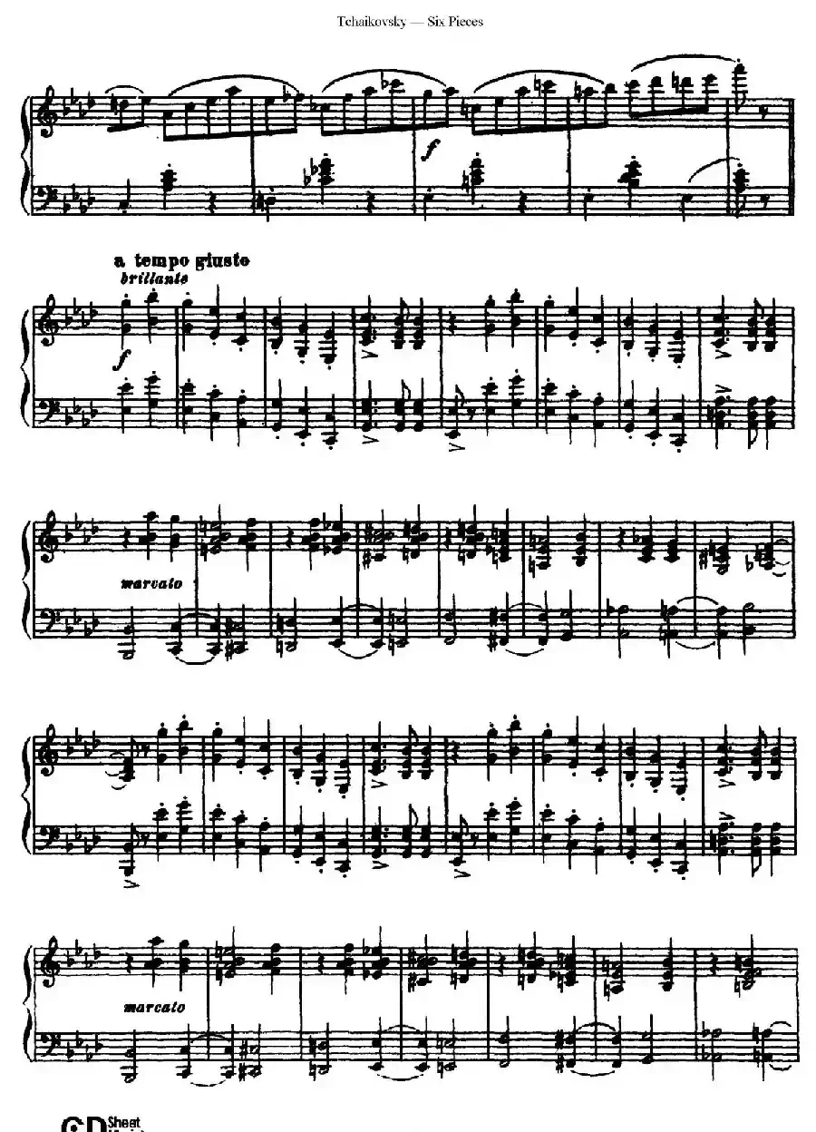 Six Pieces Op.51（6首小品·1）
