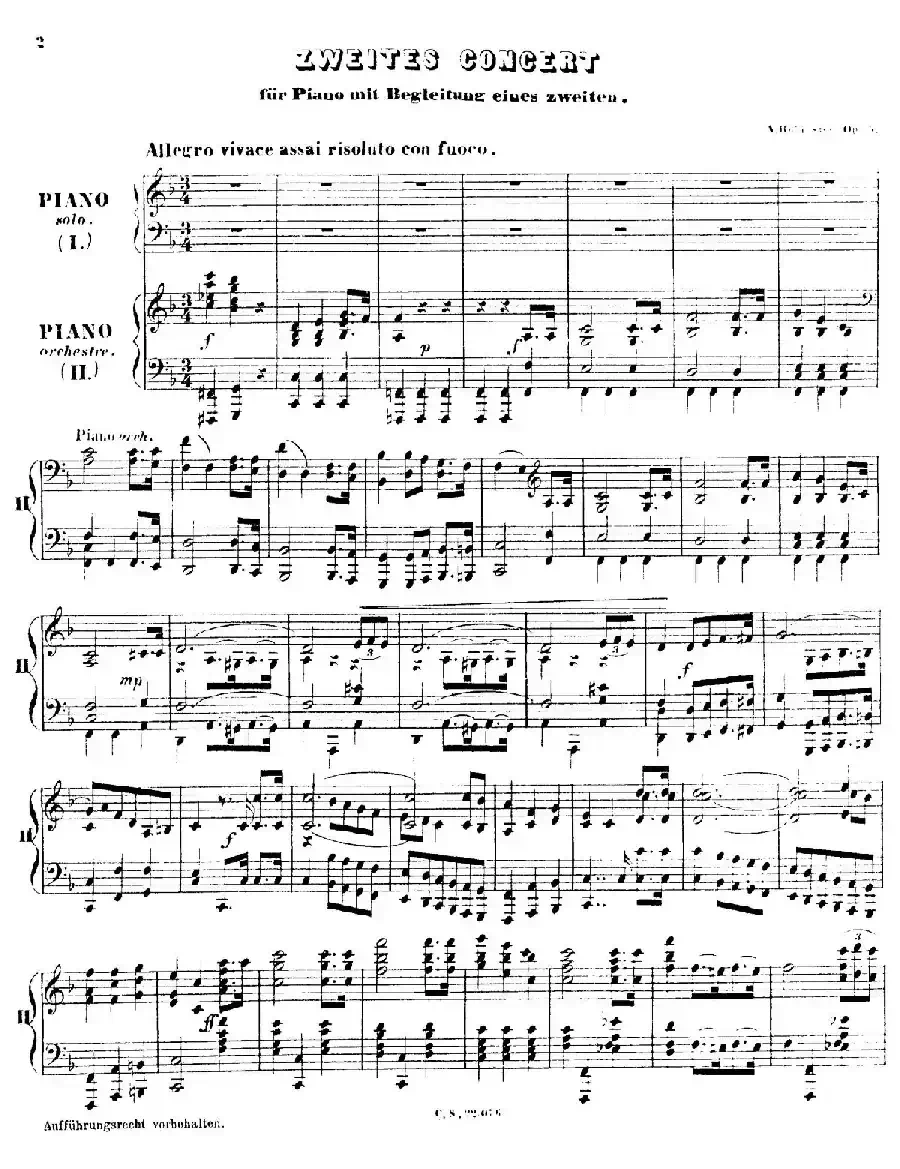 Piano Concerto No.2 in F Major Op.35（F大调第二钢琴协奏曲·Ⅰ·双钢琴）