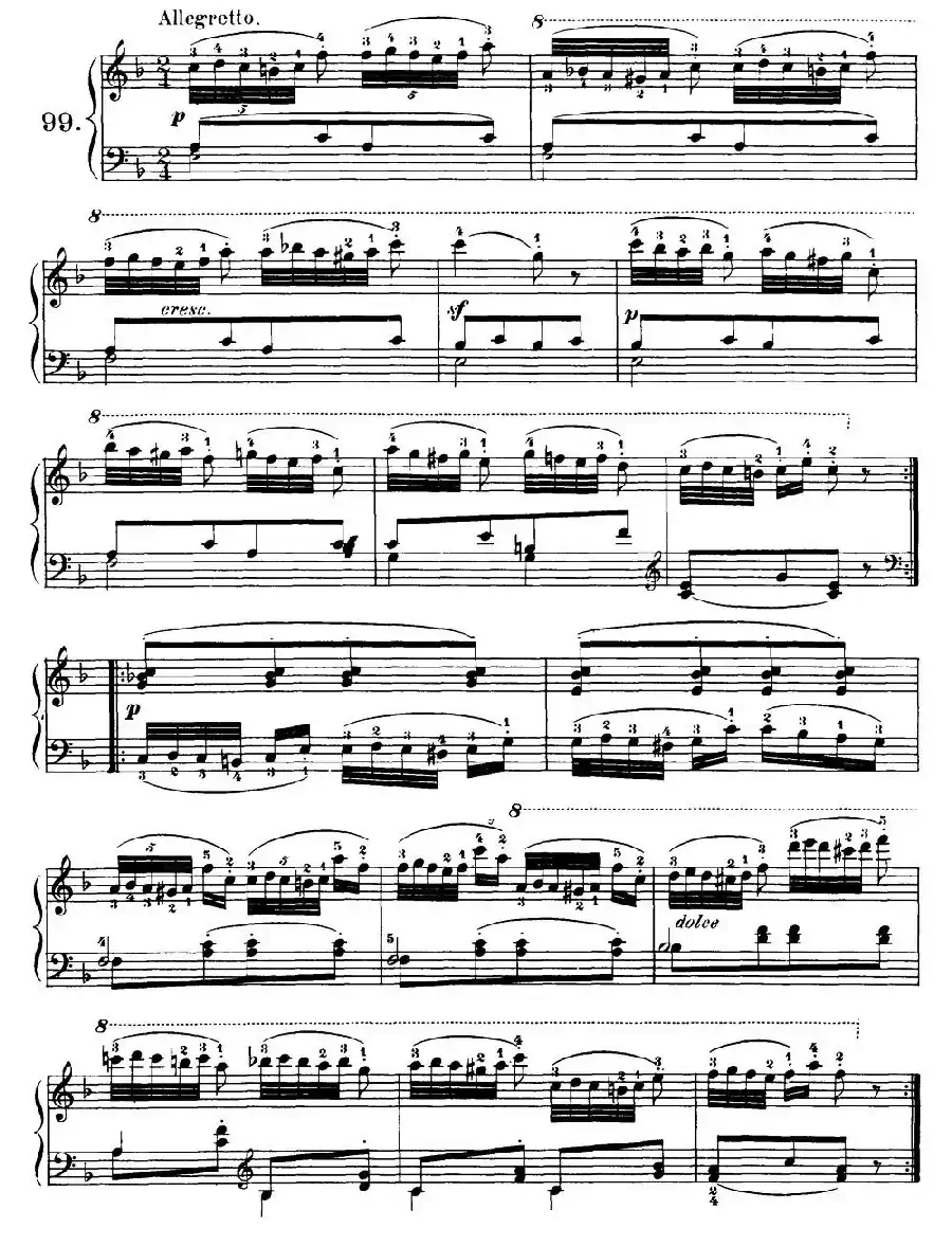 One Hundred and Ten Easy and Progressive Exercises Op.453（车尔尼110首简易练习曲 90——100）