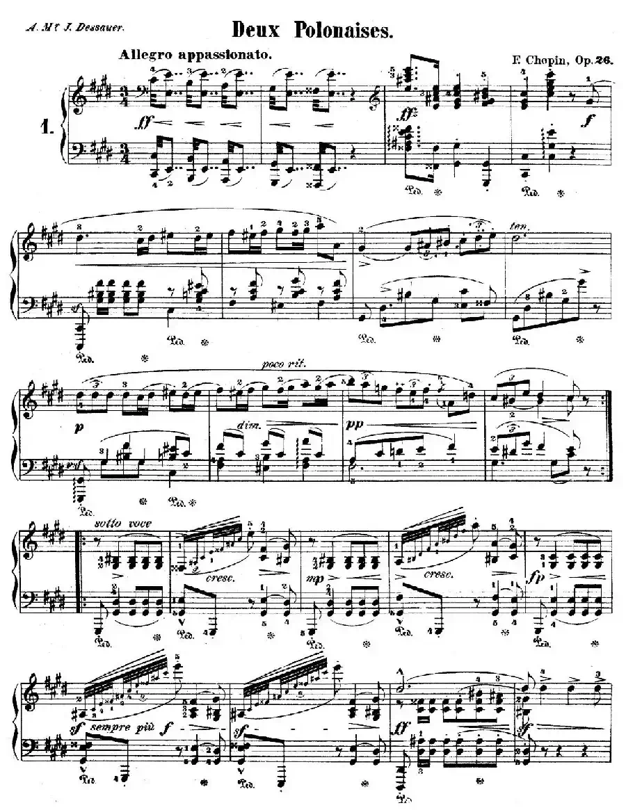 Deux Polonaises Op.26（2首波兰舞曲）