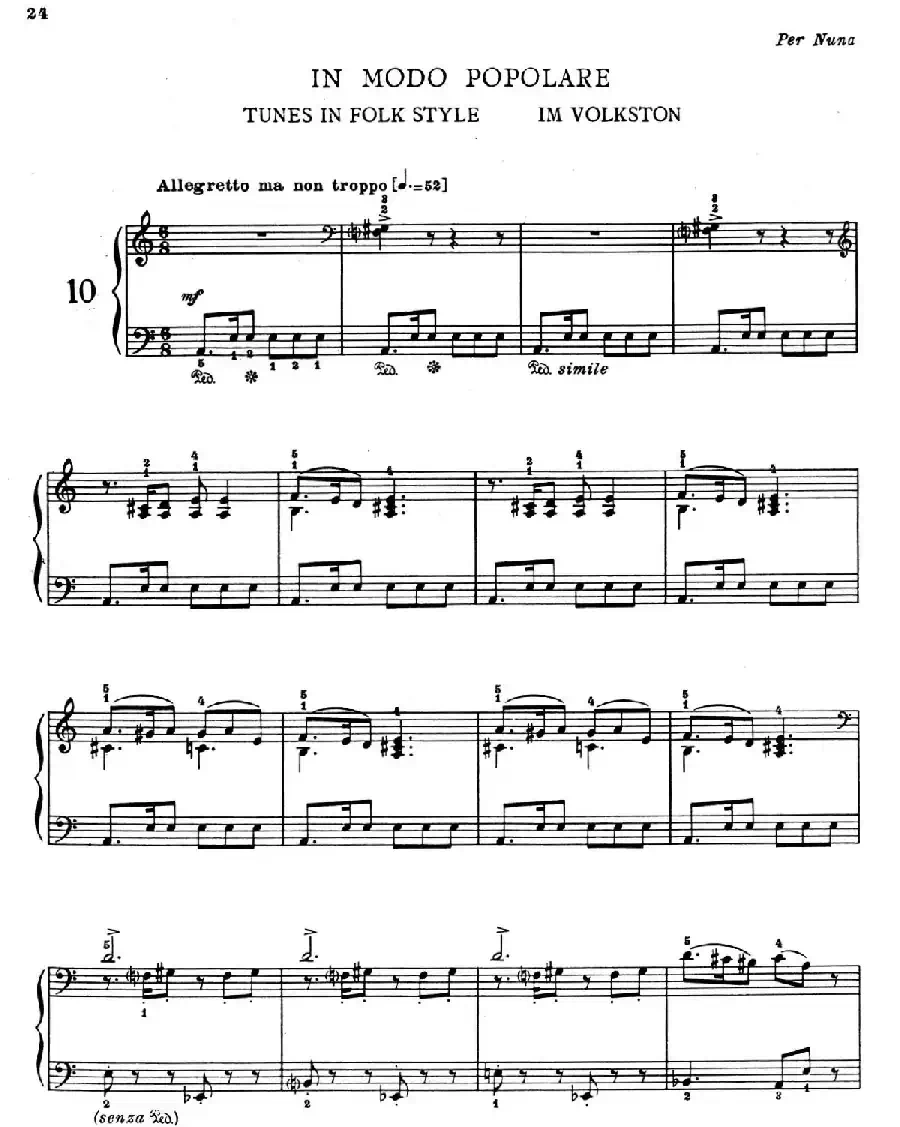 Children's Album Book 1 Op.62（儿童钢琴曲集·10）