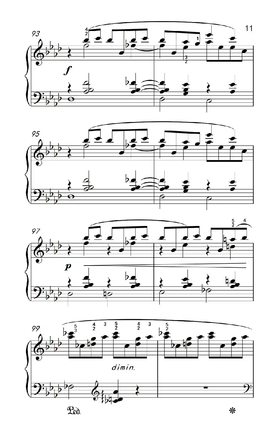 莫什科夫斯基 钢琴练习曲（第十三首）