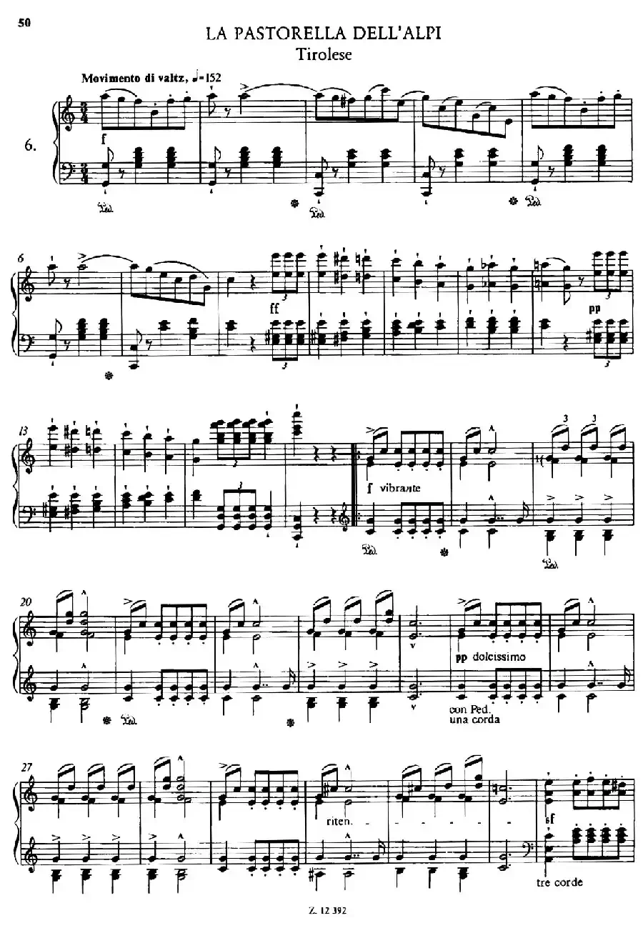 Soirées Musicales S.424（《音乐晚会（全12首）》第6首）