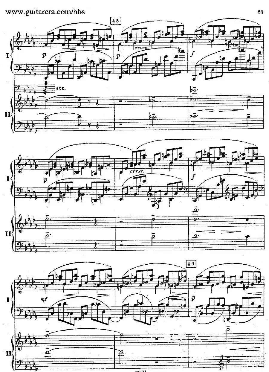 Rhapsody On A Theme Of Paganini Op.43（帕格尼尼主题狂想曲·双钢琴）（P41——60）