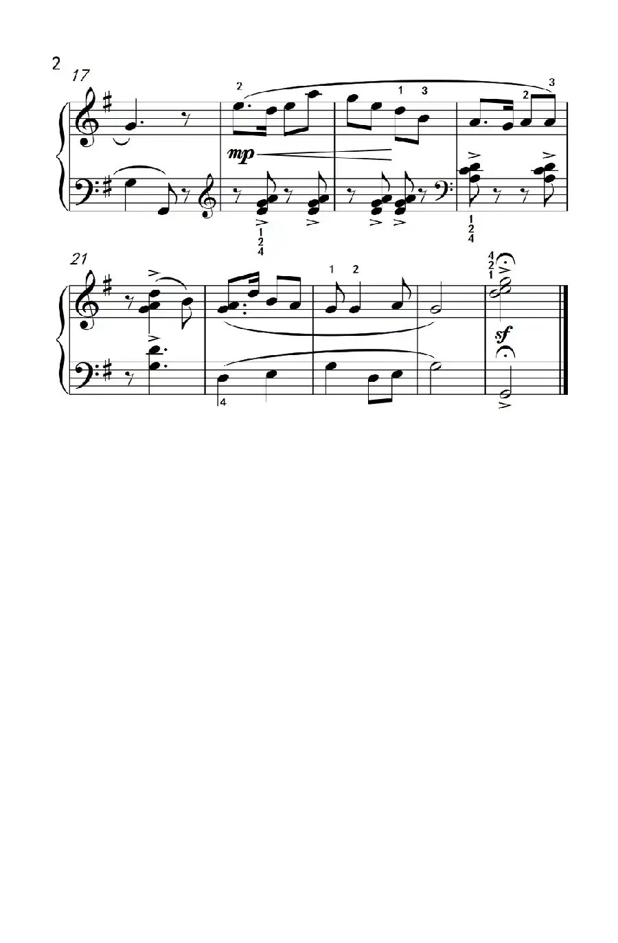 青年参军（约翰·汤普森 成人钢琴教程 第二册）