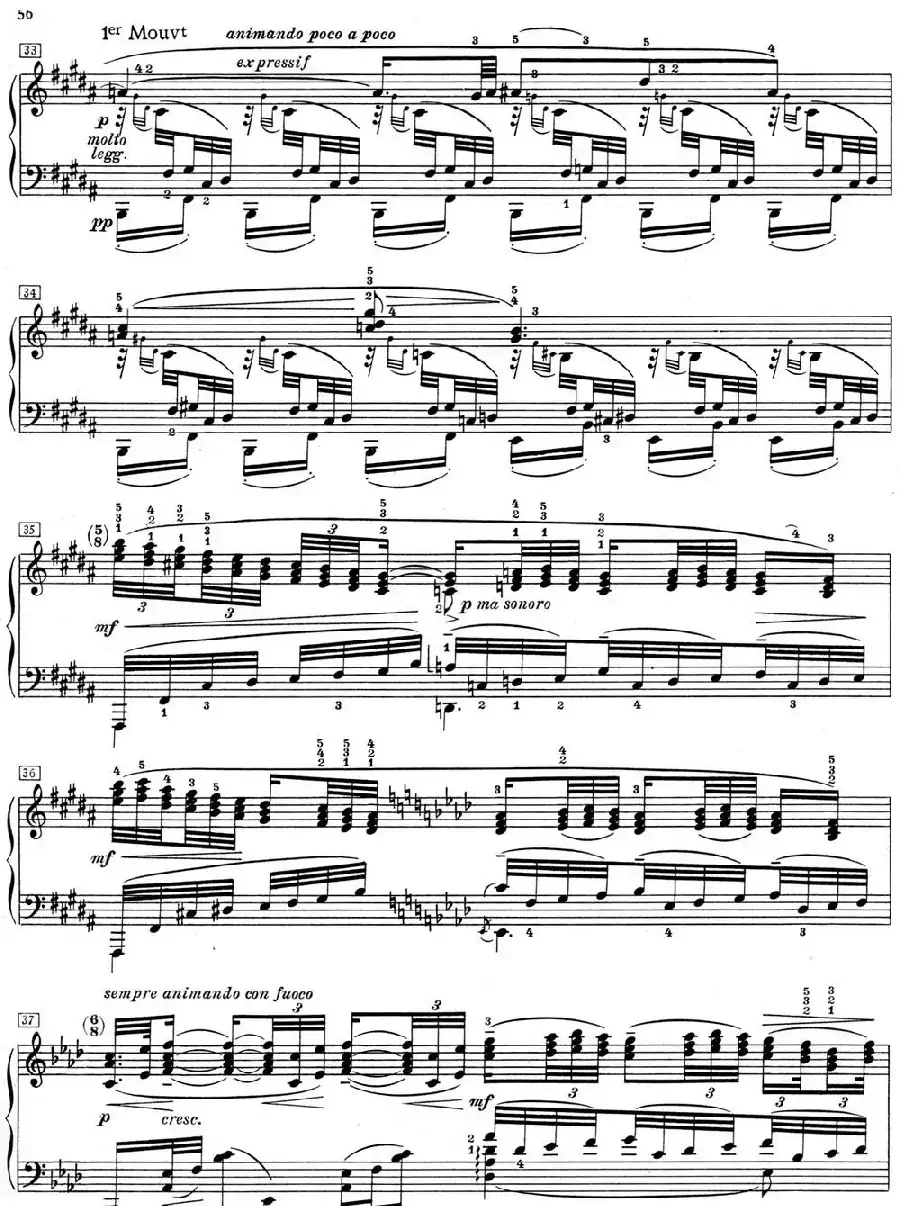 德彪西12首钢琴练习曲（8 装饰音练习v1.0 agréments）