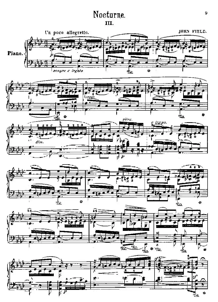 Nocturne No.3 in A-flat Majo（降A大调第三号夜曲）
