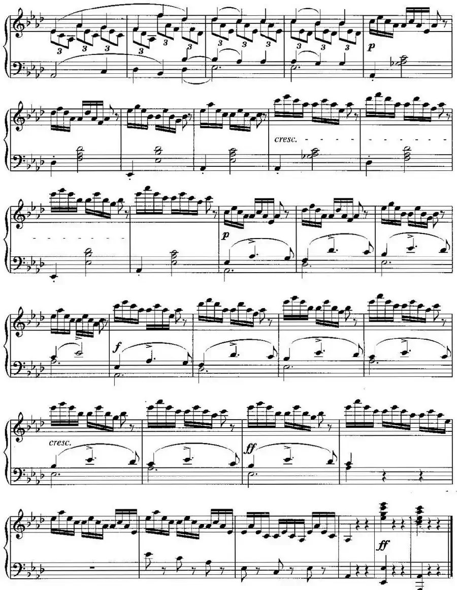 不可不弹的世界钢琴名曲：即兴曲（第4首）