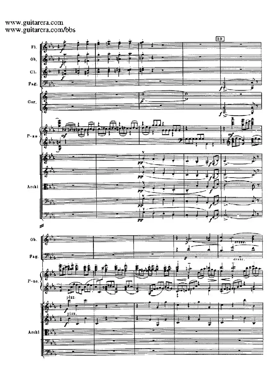 c小调第二钢琴协奏曲 Op.18（第三乐章总谱P1——12）