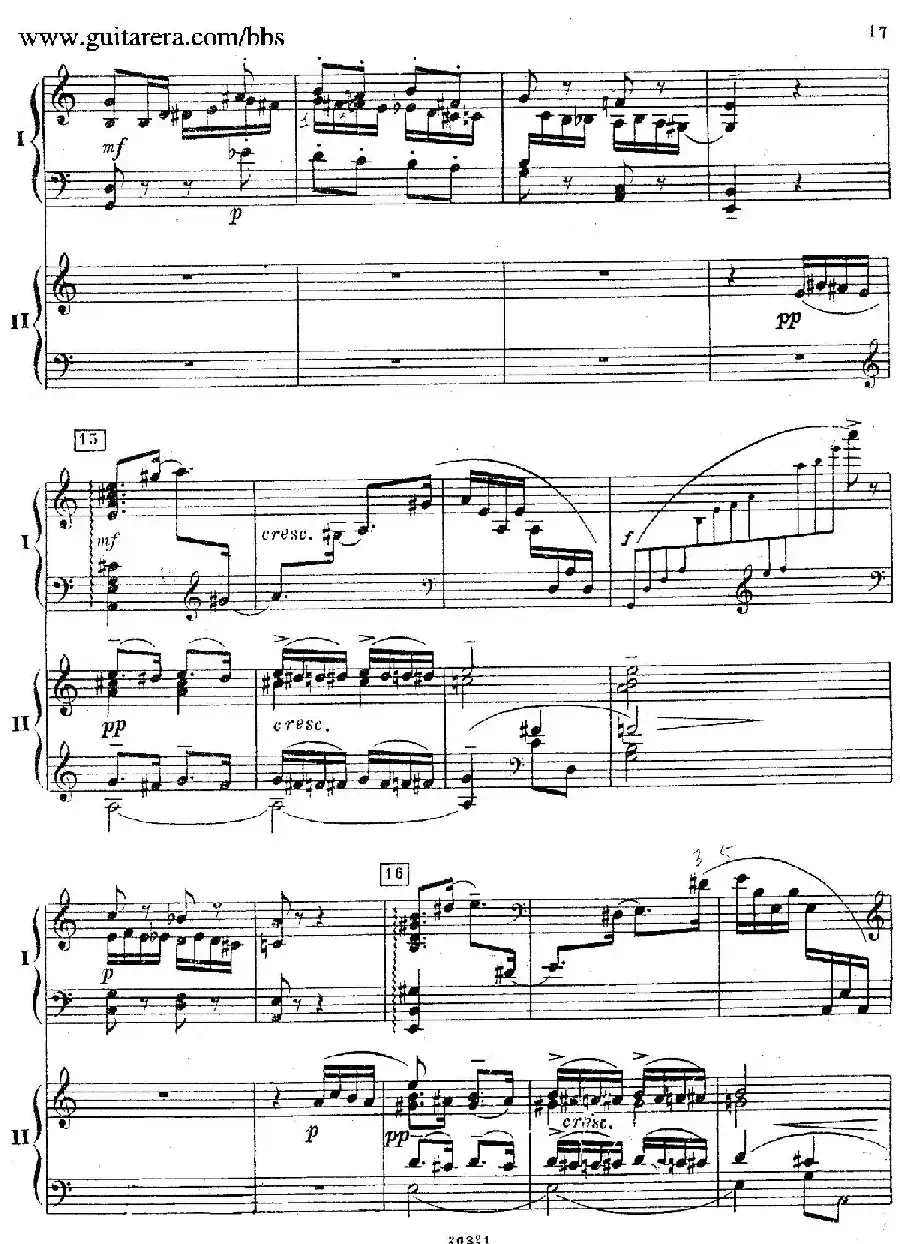 Rhapsody On A Theme Of Paganini Op.43（帕格尼尼主题狂想曲·双钢琴）（P1——20）