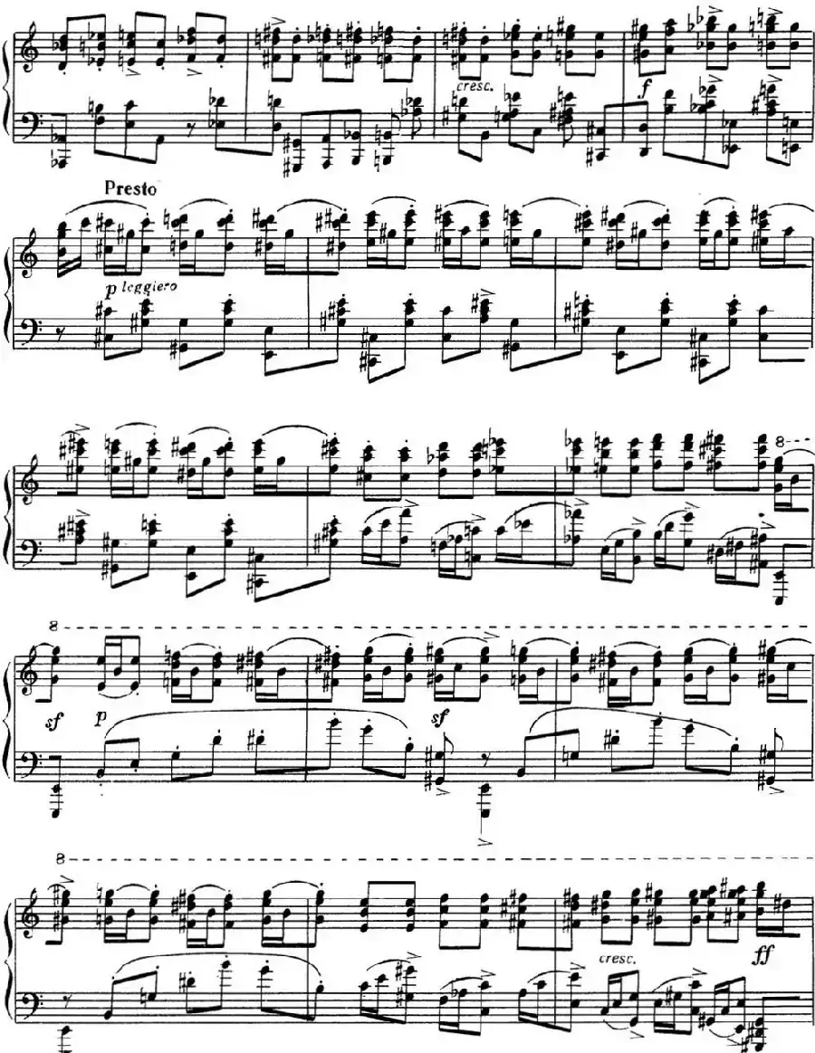 拉赫玛尼诺夫 音画练习曲14或15 Etudes tableaux Op.39 No.6