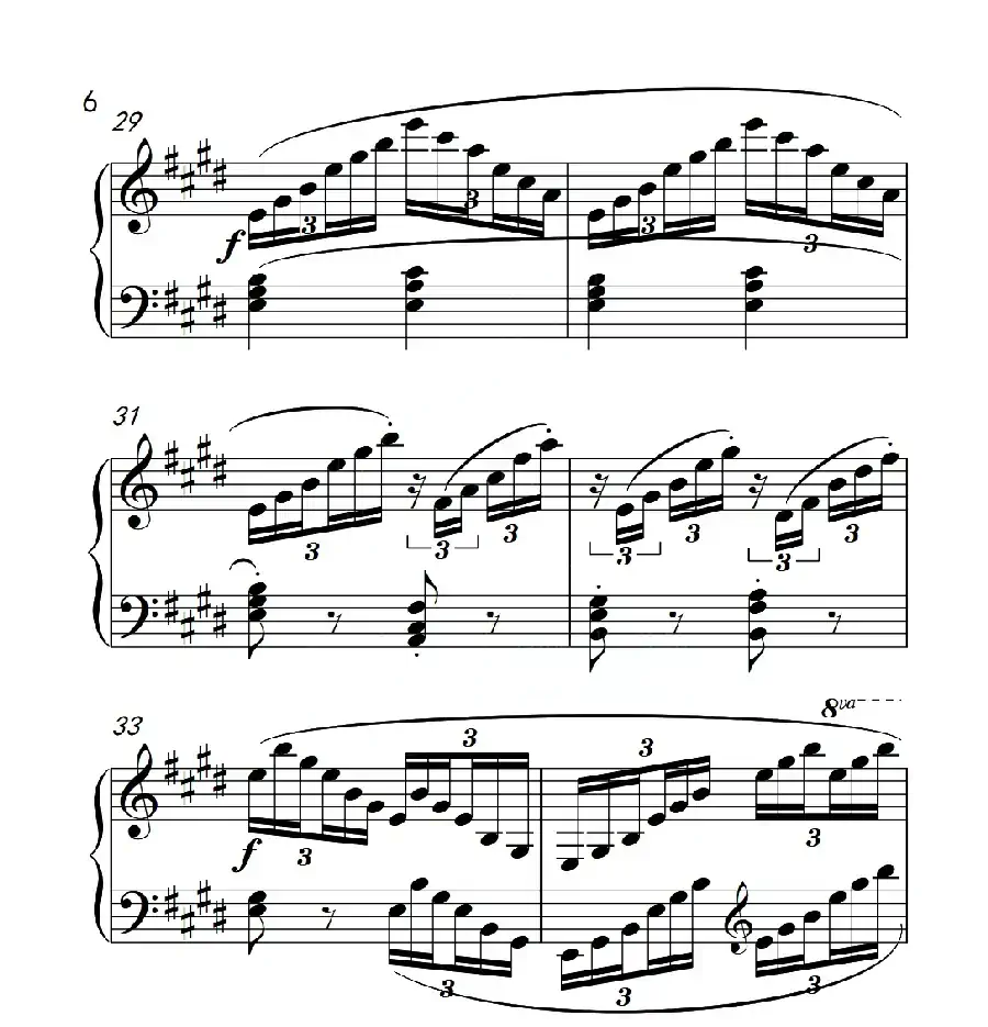 第四级B组 练习曲(中国音乐学院钢琴考级作品1~6级)