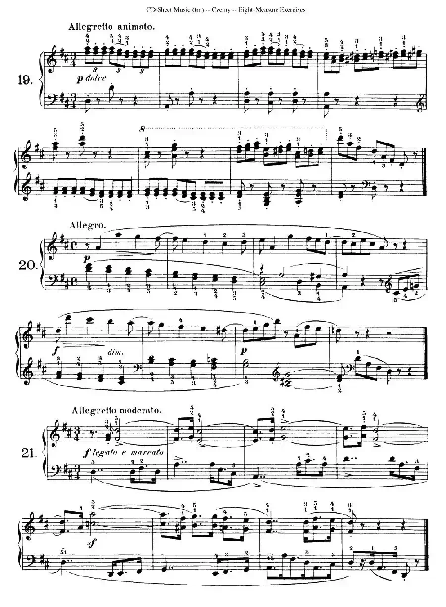 160 Eight- Measure Exercises.Op.821（车尔尼160首钢琴八小节练习曲（19——35））