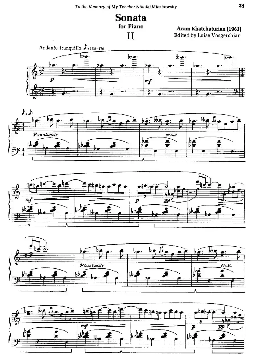 Piano Sonata in E-flat Major Op.95（降E大调钢琴奏鸣曲·Ⅱ）