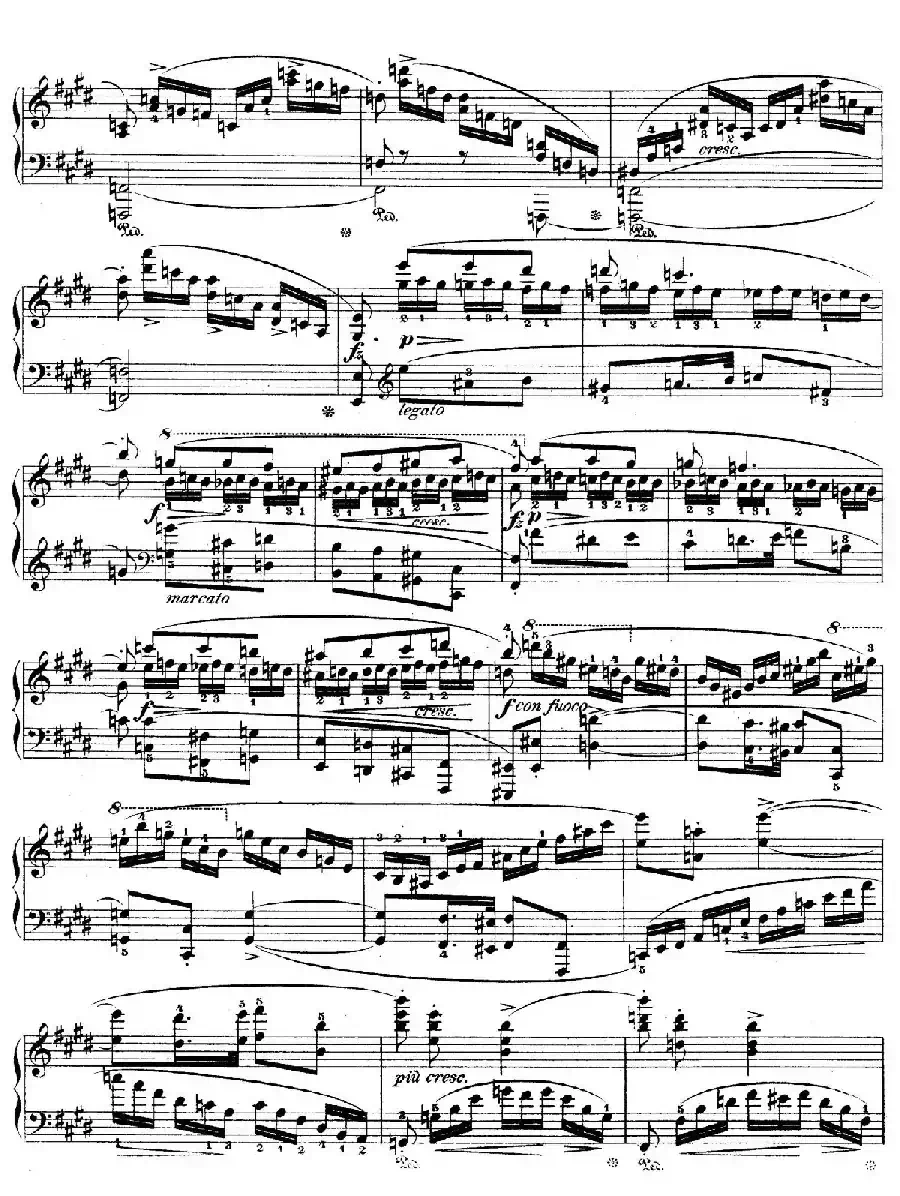 e小调第一钢琴协奏曲 Op.11（（钢琴独奏版·第三乐章）