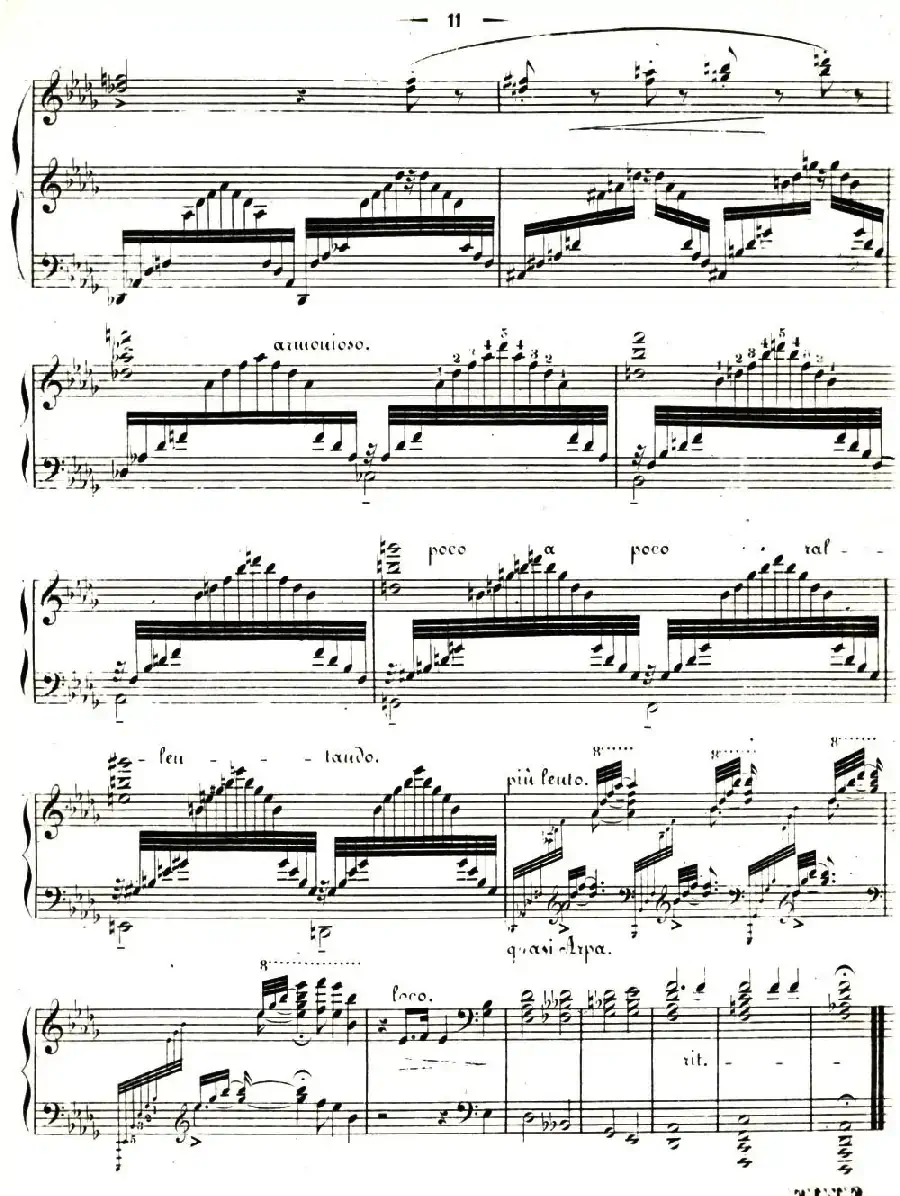 李斯特音乐会练习曲 S144（3 叹息 降D大调 S144 Un sospiro Db major）