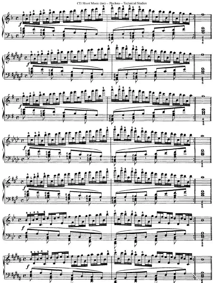 Technical Studies 60 Progressive Exercises （60首钢琴循序渐进练习曲 P81——90）